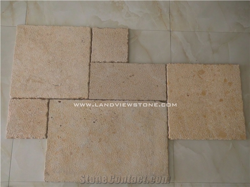 Split Face Cream Limestone Wall Stone Cladding