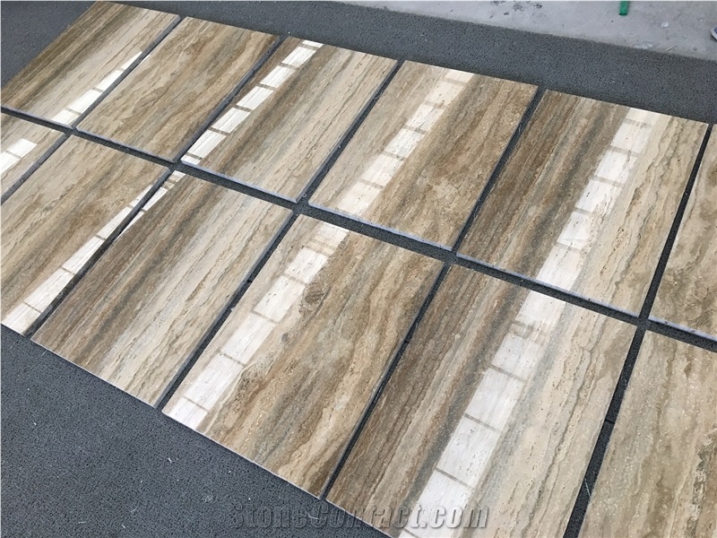 Travertino Silver Grey Mic Slab Tile Walling Floor