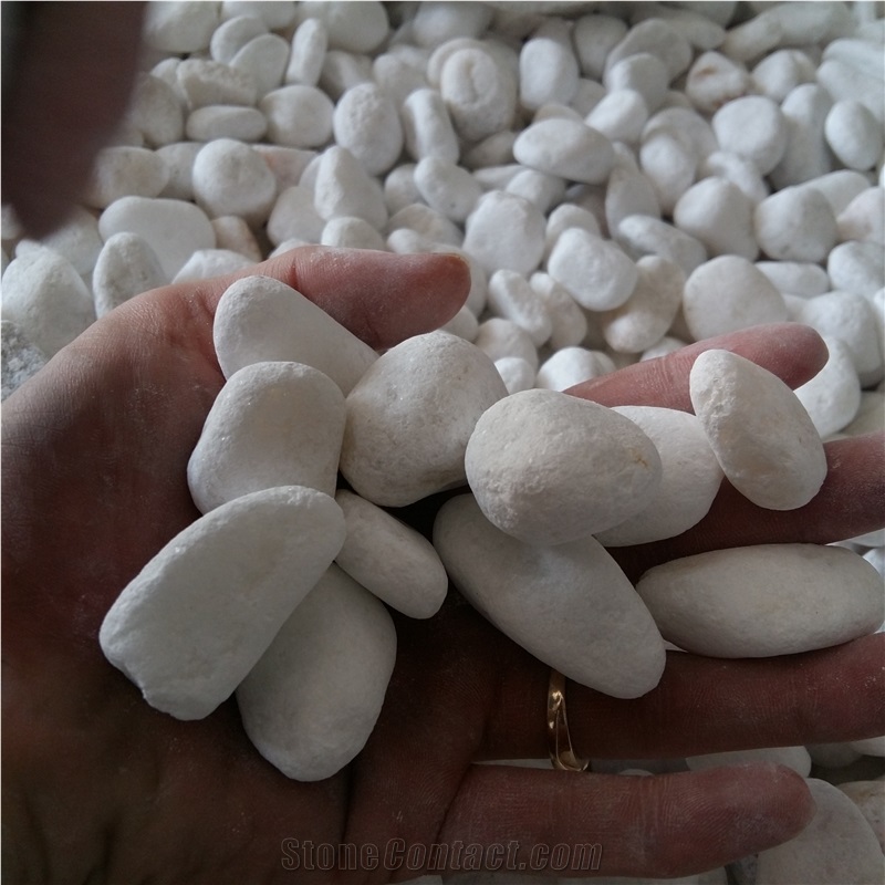 Tumbled White Pebble Stone