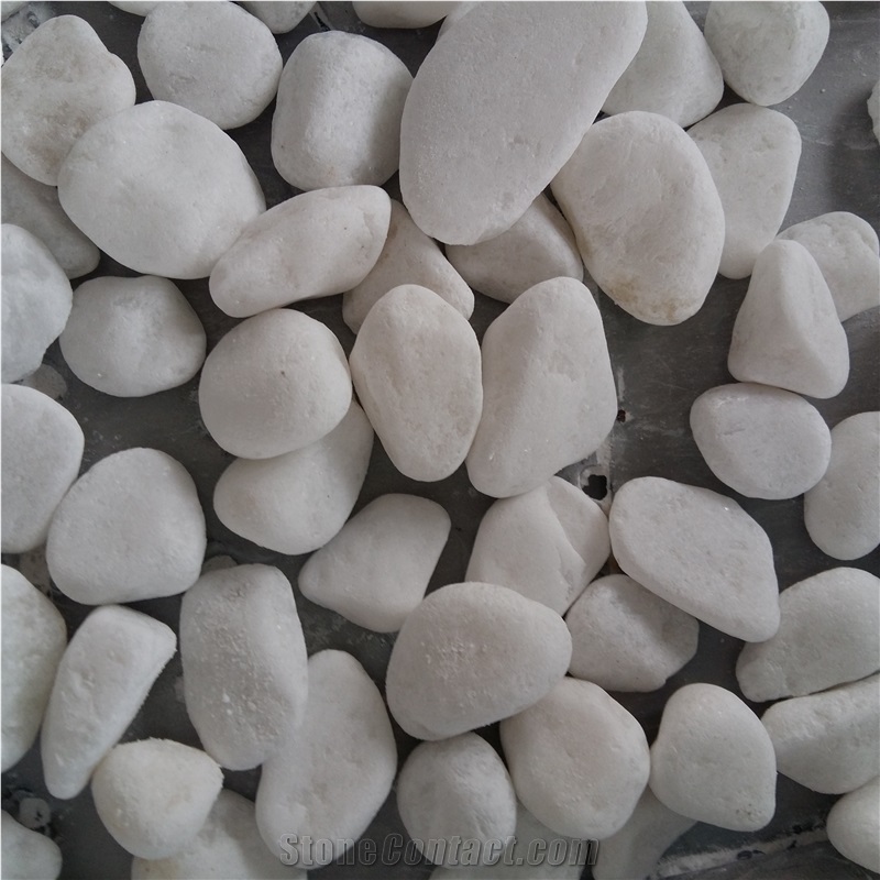 White Quartz Pebbles Stone for Landscaping