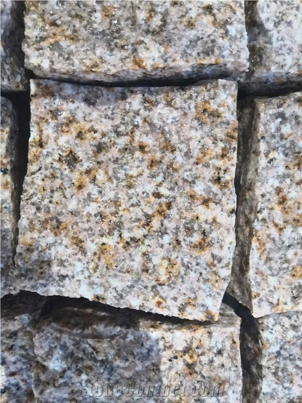 Natural Spilit G682 Golden Granite Paving Cubes