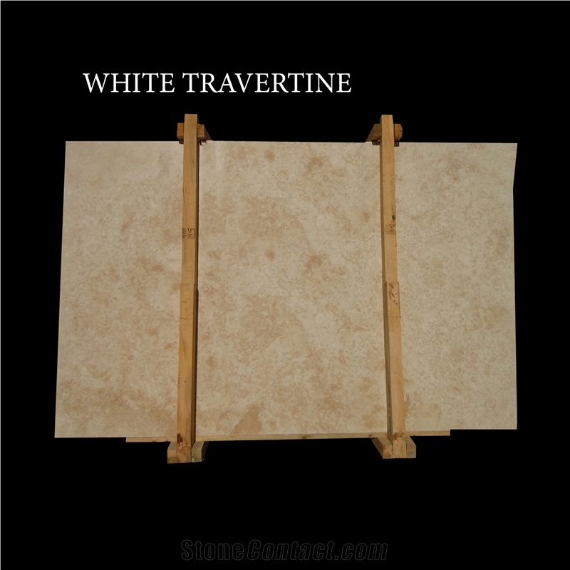 White Travertine, Light Travertine Cross Cut Slabs