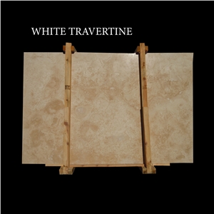 White Travertine, Light Travertine Cross Cut Slabs