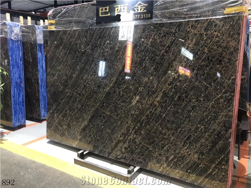 Black Empire Marble Brazil Golden Stone Wall Tiles