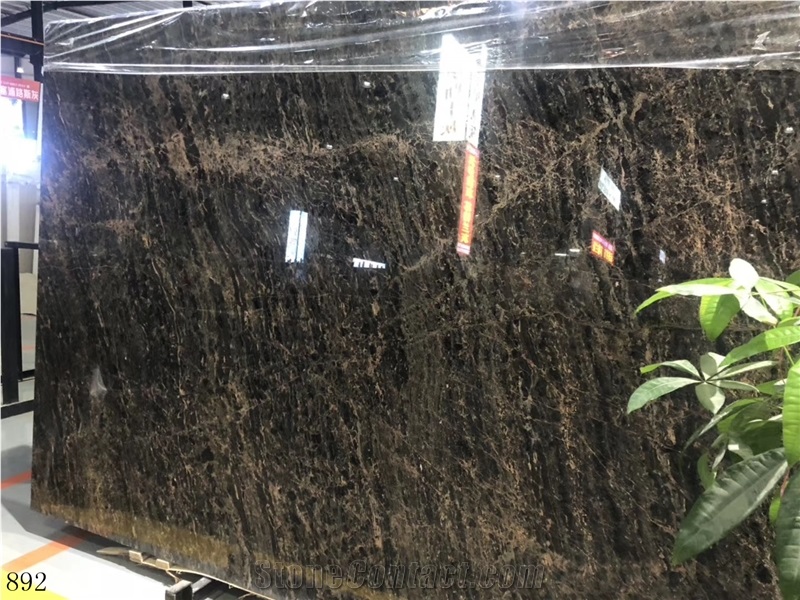 Black Empire Marble Brazil Golden Stone Wall Tiles