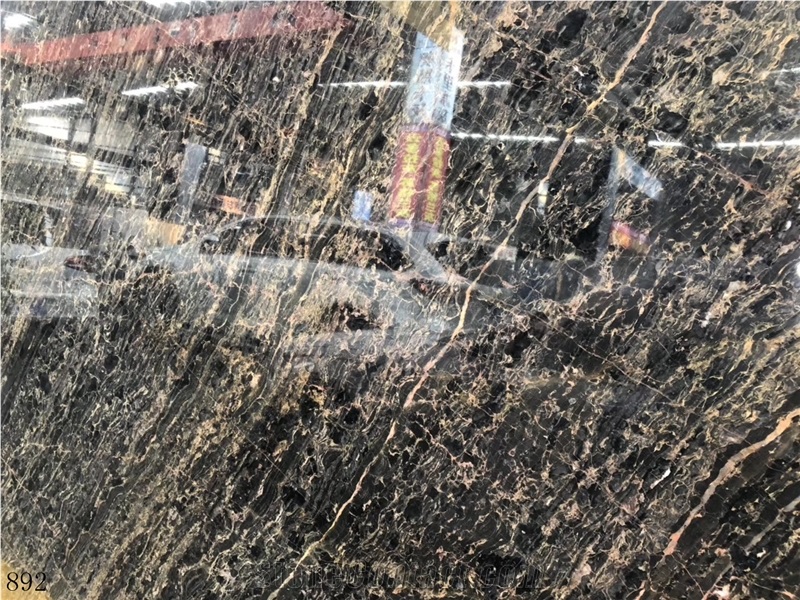 Black Empire Marble Brazil Golden Stone Wall Tiles