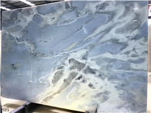 Blue Sky White Clouds Marble Spring Land Slabs