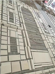 Desert White Limestone Slabs Raw Stone Wall Tiles