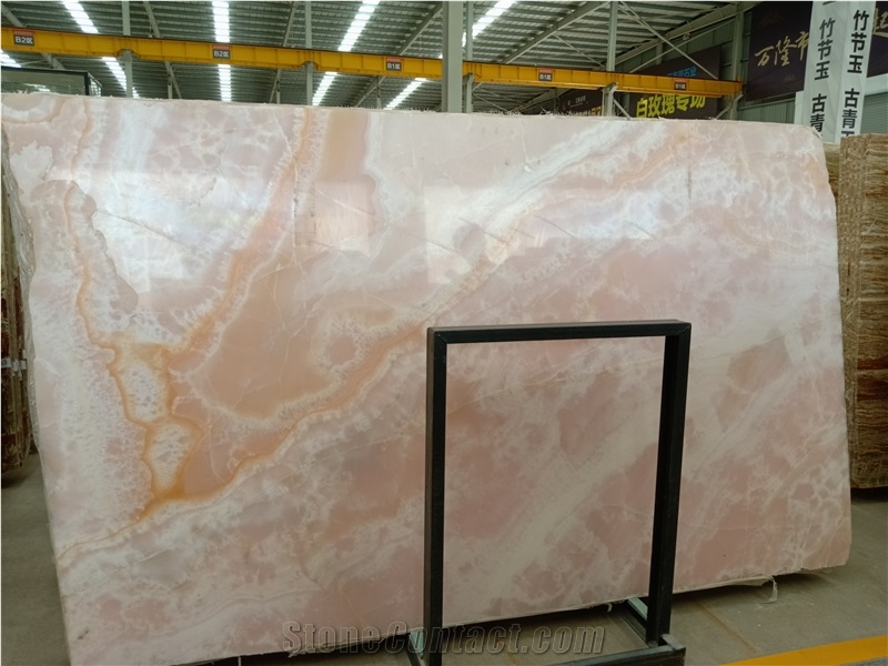 Persian Light Pink Onyx Slabs Wall Tiles