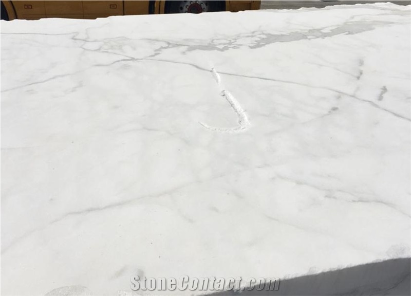 Statuario Carrara Marble Block, Italy White Marble