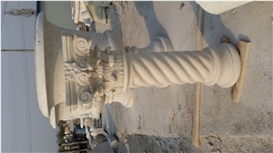White Marble Roman Columns