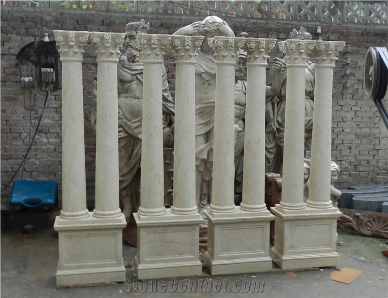 White Marble Roman Columns