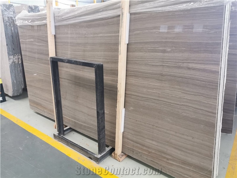 China Coffee Marble Wood Floor Combination Tiles