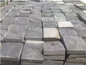 Cube Stone Leathered Finished Mongolia Black
