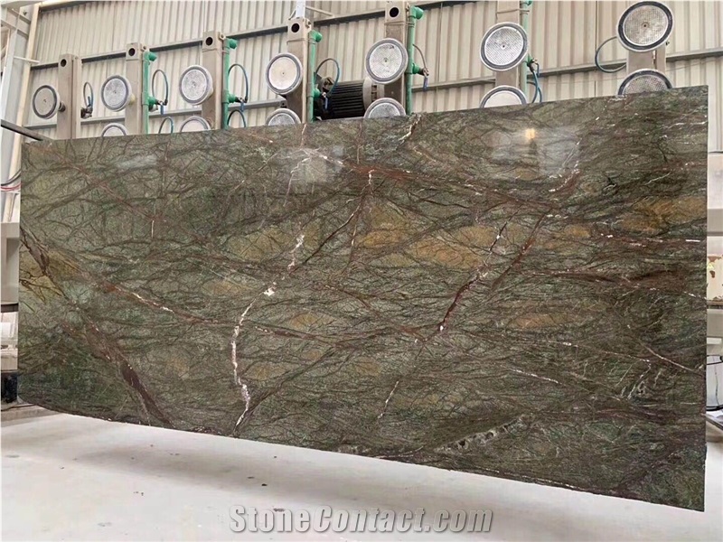 Factory Directly Supply Rain Forest Green Marble