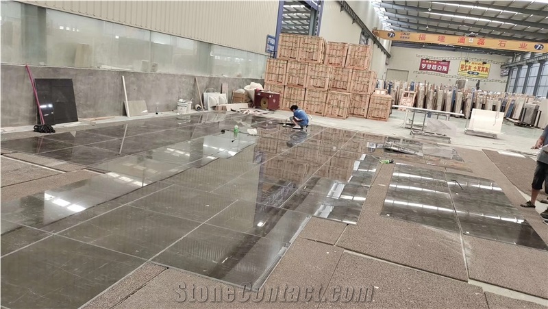 Grey Pietra Bookmatch Marble Slabs Brown Tiles