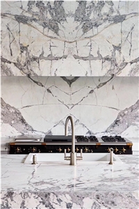 Iceberg Honed White Marble Bathroom Tile