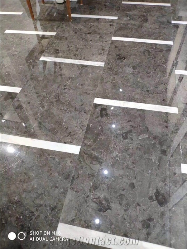 Laying Cicily Grey Marble Slabs