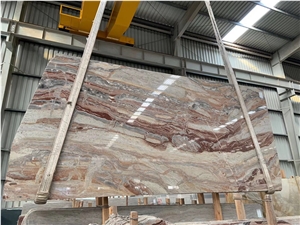 Monica Red Polished Marble Slabs