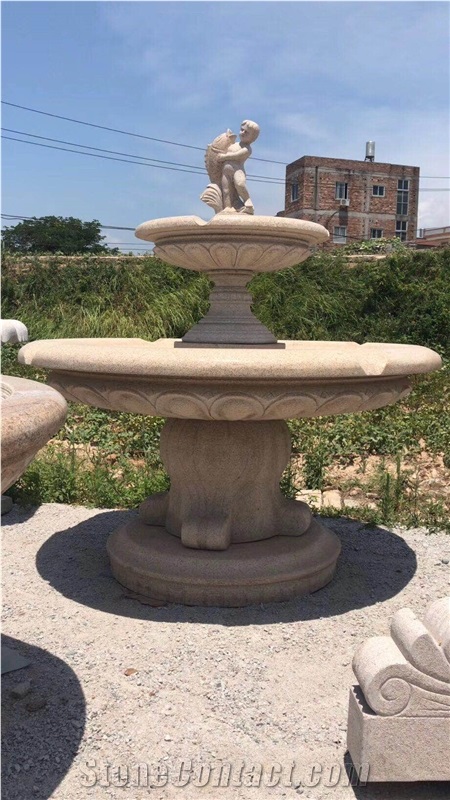 Outdoor Landscaping Sculpture Fountain Granite