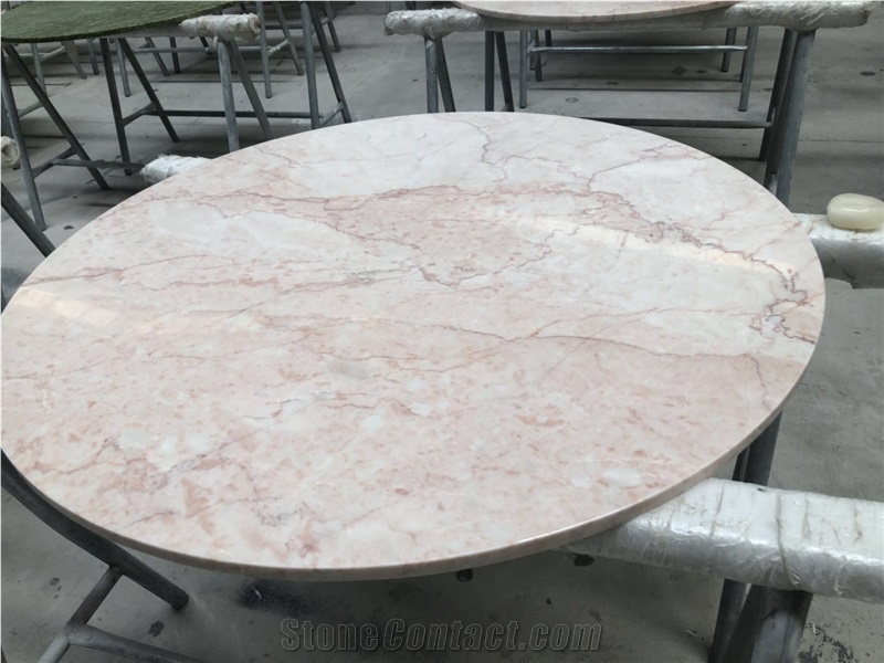 Rose Pink Marble Stone Polished Flooring Tiles