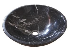 Round Black Marble Sink Basin Bowl for Sale