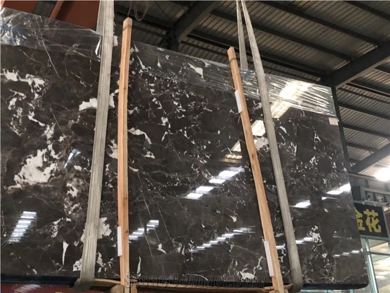 Tulip Marble Brown Color Stone Slab, Tiles