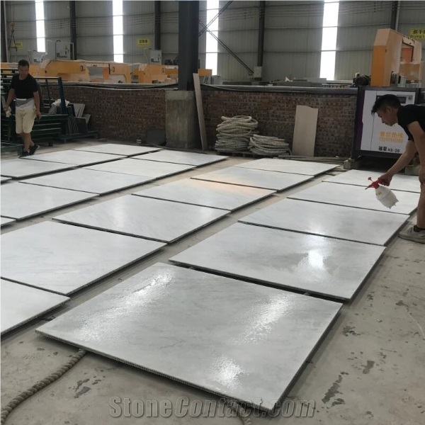 White Carrara Laminated With Honeycomb Panels For Wall