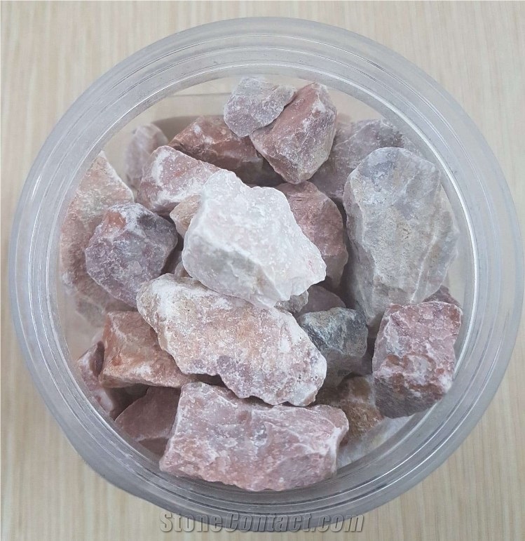 Decorive Pink Color Stone Pebble