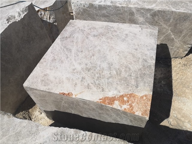 Silver Shadow Marble Block, Turkey Silver Marble