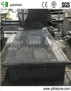 China Impala/Polished Granite Cross Tombstone