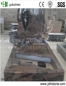 China Juparana/China Granite Single Tombstones