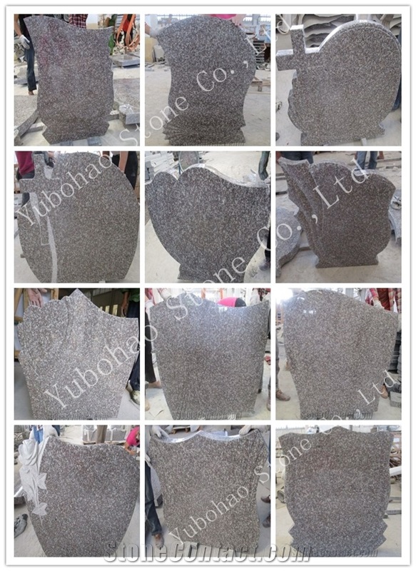 China Misty Brown/G664 Polished Granite Tombstone