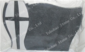 G654/Granite Single Cross Tombstone/Headstone