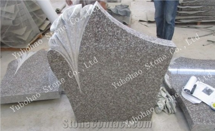 Misty Brown/Granite Engraved Monuments with Flower