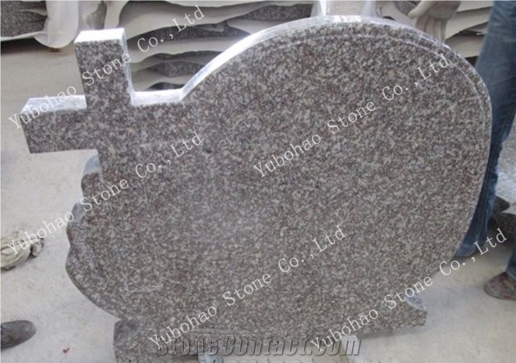 Misty Brown/Granite Engraved Monuments with Flower