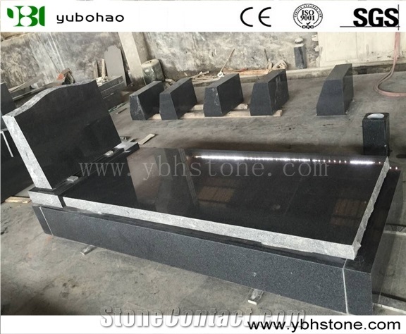 Mongolia Black/Popular Black Granite Tombstones