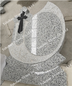 New G623/Carved Granite Single Cemetery Headstone