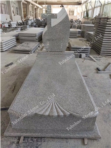 Old G664/ Romania Style Granite Cross Tombstones