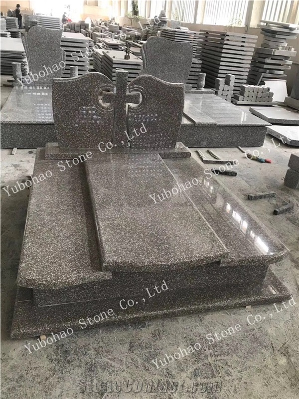 Viscont White/Single Mix Color Tombstone/Headstone