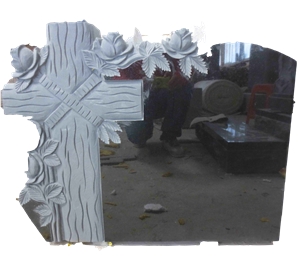 American Style Black Granite Tree Stump Headstone