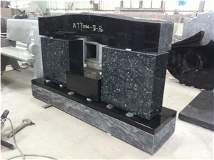 American Style Blue Pearl Granite Monument