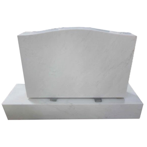 American Style Upright Design White Gravestones