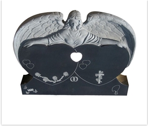 Angel Hold Double Heart Monuments/Tombstones