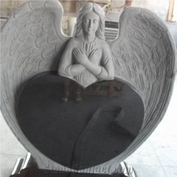 Angel with Heart Design Monuments