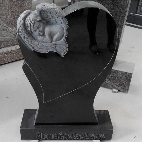 Baby Angel Shaped Granite Monument