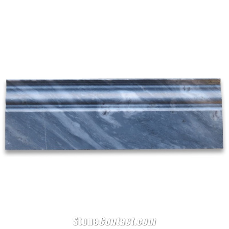 Bardiglio Gray 4x12 Baseboard Crown Molding