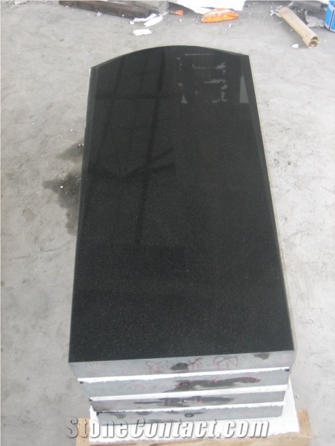 Black Chinese Granite Russian Style Tombstone