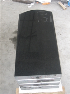 Black Chinese Granite Russian Style Tombstone