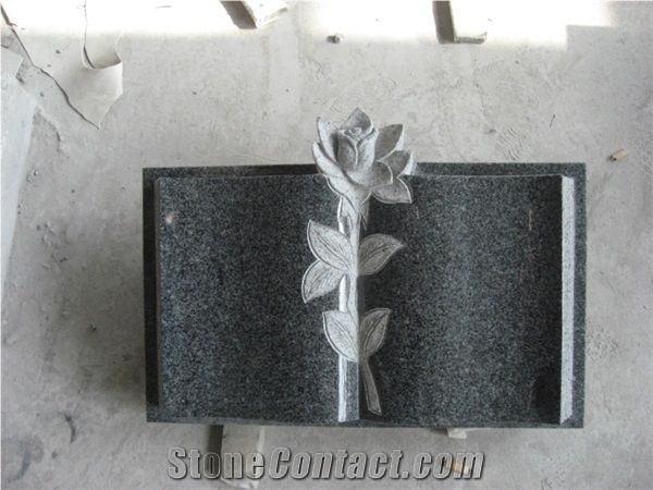 Black Granite Book Shape Monument From China